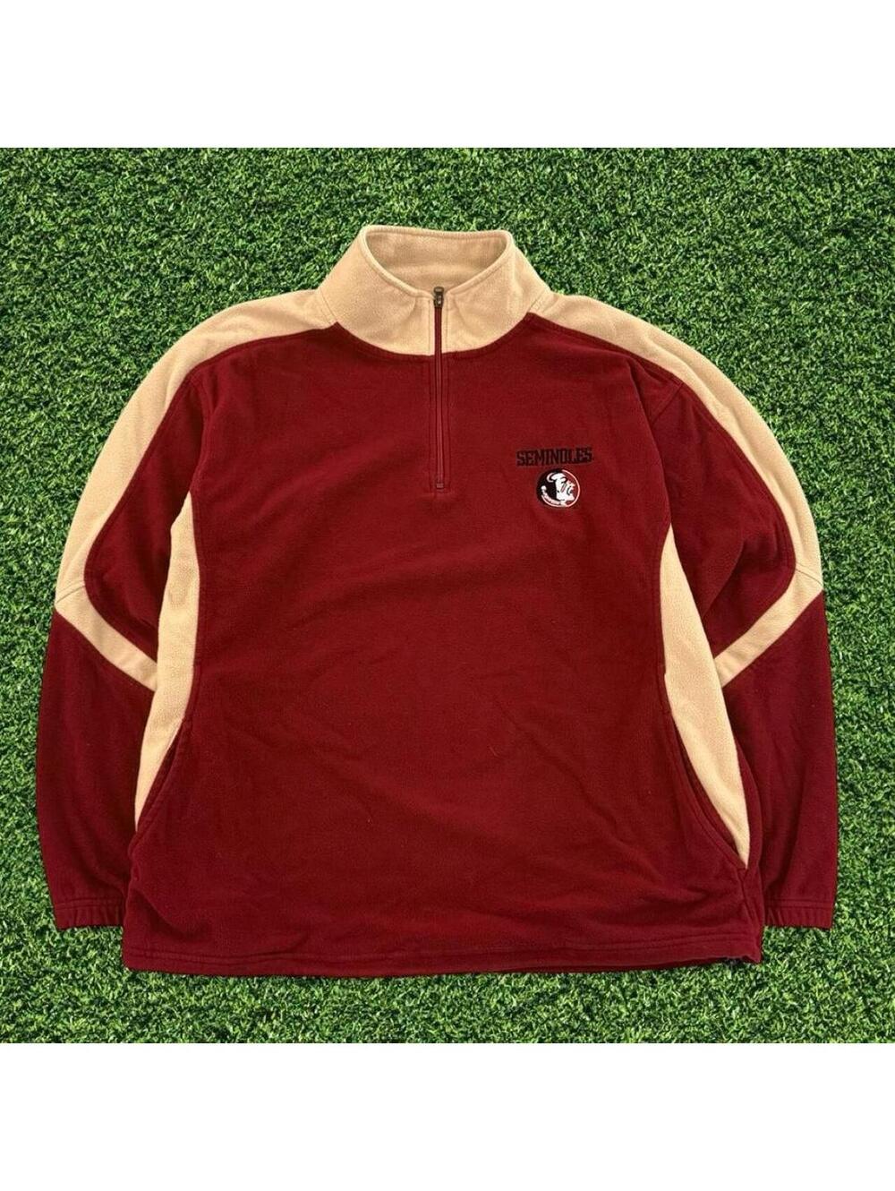 Vintage Florida State Seminoles Embroidered Fleece Pullover Fits L